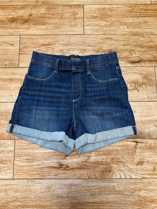 Judy Blue Pants - Judy Blue Dark Blue Rolled Cuff Denim Shorts